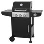 Voir la diapositive 1 : GARDENSTAR Barbecue à gaz en acier 3 feux et 1 latéral acier 
