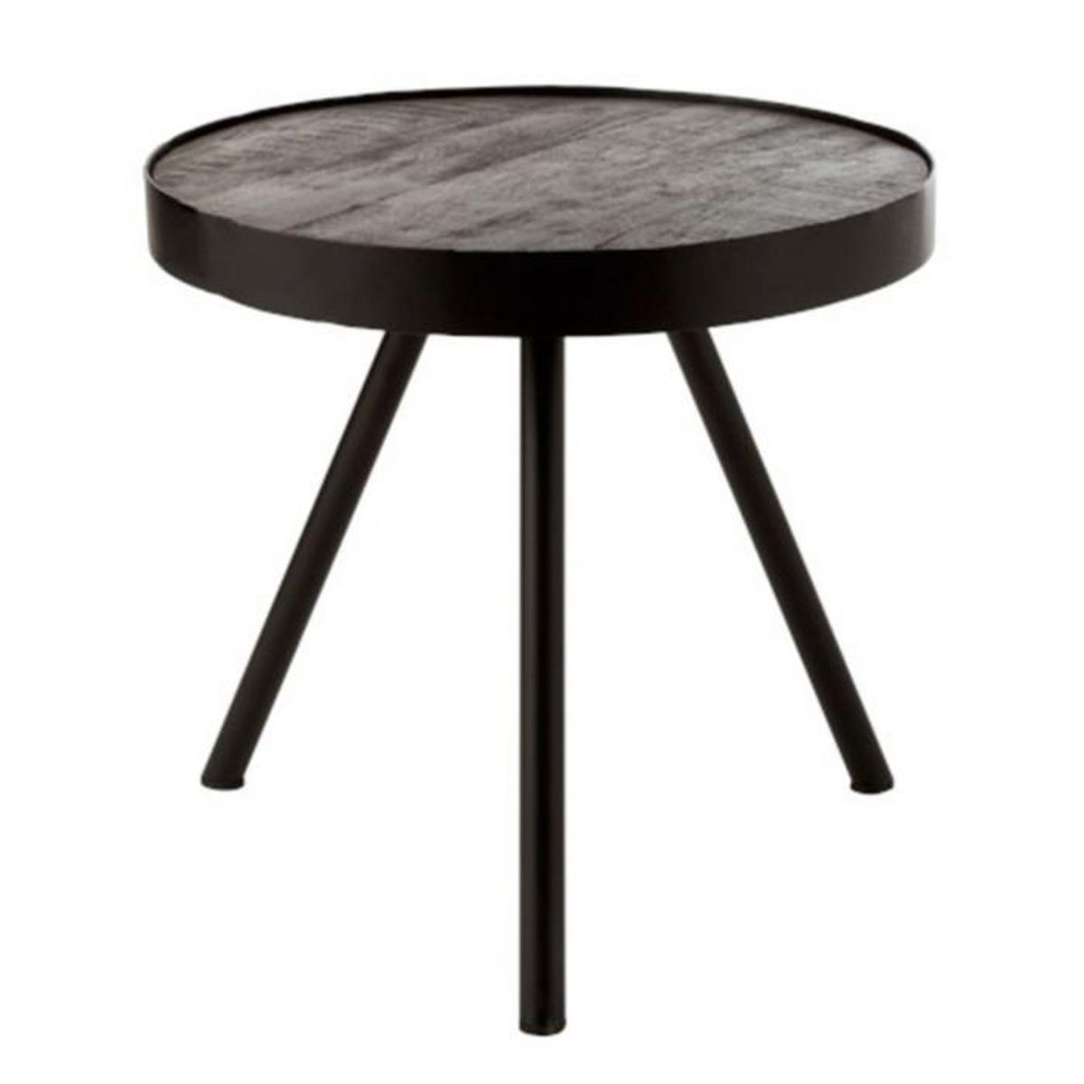 Paris Prix Table d'Appoint en Bois & Fer  Fien  50cm Naturel