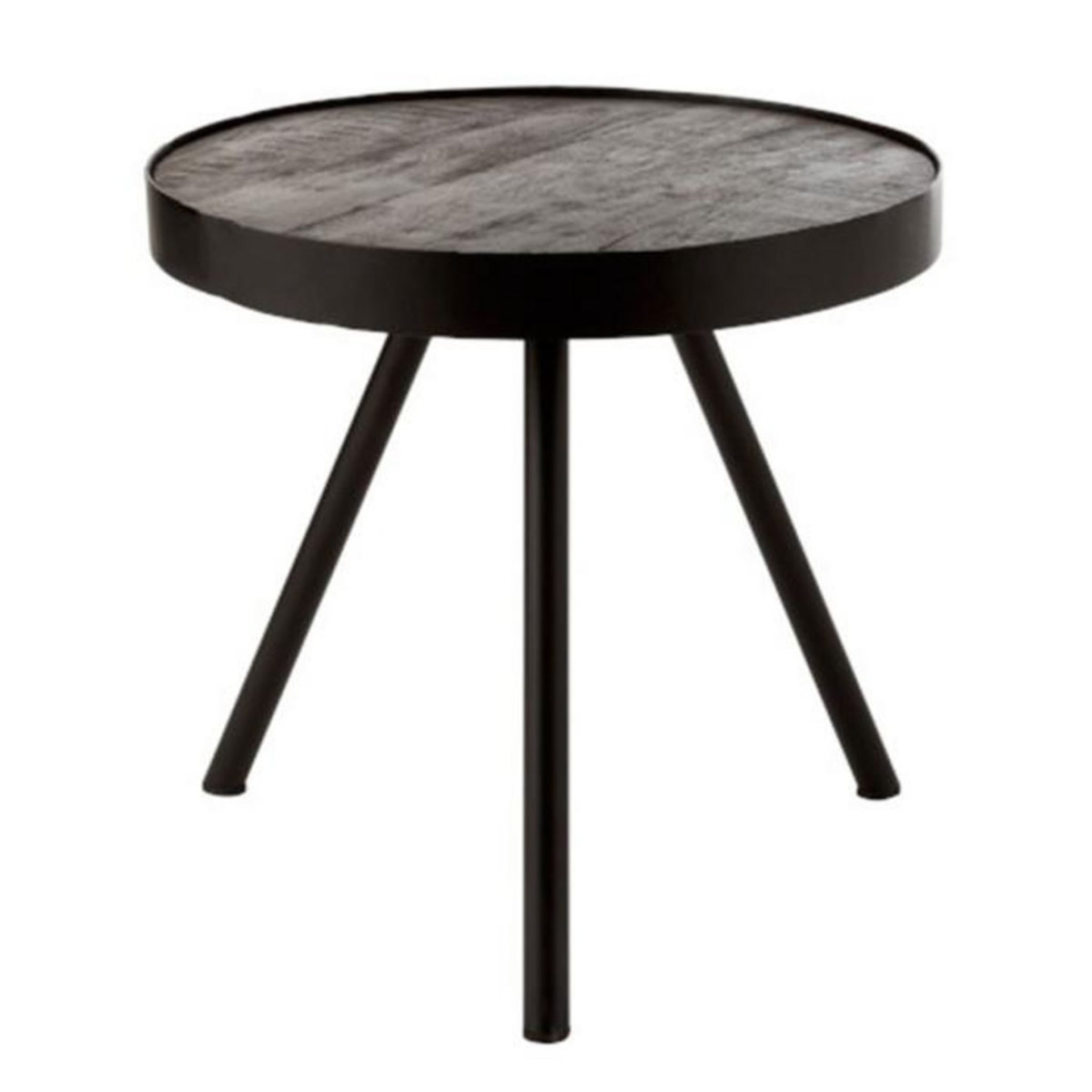 Paris Prix Table d'Appoint en Bois & Fer  Fien  50cm Naturel
