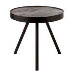 Paris Prix Table d'Appoint en Bois & Fer  Fien  50cm Naturel