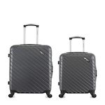 BLUESTAR BLUESTAR - Lot de 2 - Valise weekend et valise cabine CITE. Coloris disponibles : Gris, Rose, Bleu, Noir, Beige