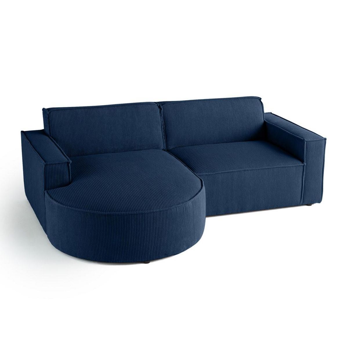 LISA DESIGN Spiaggia - canapé d'angle gauche - 4 places - en velours côtelé