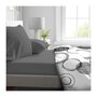 Voir la diapositive 2 : HOME LINGE PASSION Drap housse - HOME LINGE PASSION - HP71762 - 90 x 190 cm + 30 cm bonnet - Microfibre - 82 g - Gris anthracite