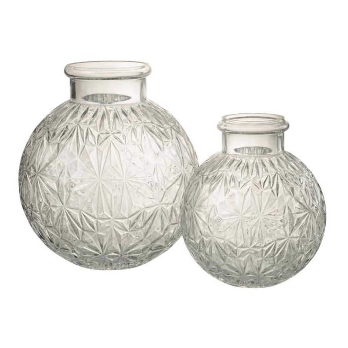 Paris Prix Vase Design en Verre  Diamant  27cm Transparent