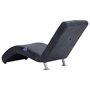 Voir la diapositive 5 : VIDAXL Chaise longue de massage avec oreiller Gris Similicuir daim