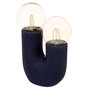 Voir la diapositive 1 : ATMOSPHERA Lampe à Poser à LED Double  Olme  22cm Bleu