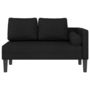 Voir la diapositive 3 : VIDAXL Chaise longue avec coussins noir tissu
