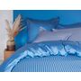 Voir la diapositive 2 : Parure housse de couette fantaisie en satin de coton 80 fils FIRENZE Gris