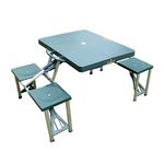 OUTSUNNY Table de camping pique nique pliante portable 4 personnes 85L x 65l x 65H cm aluminium plastique vert