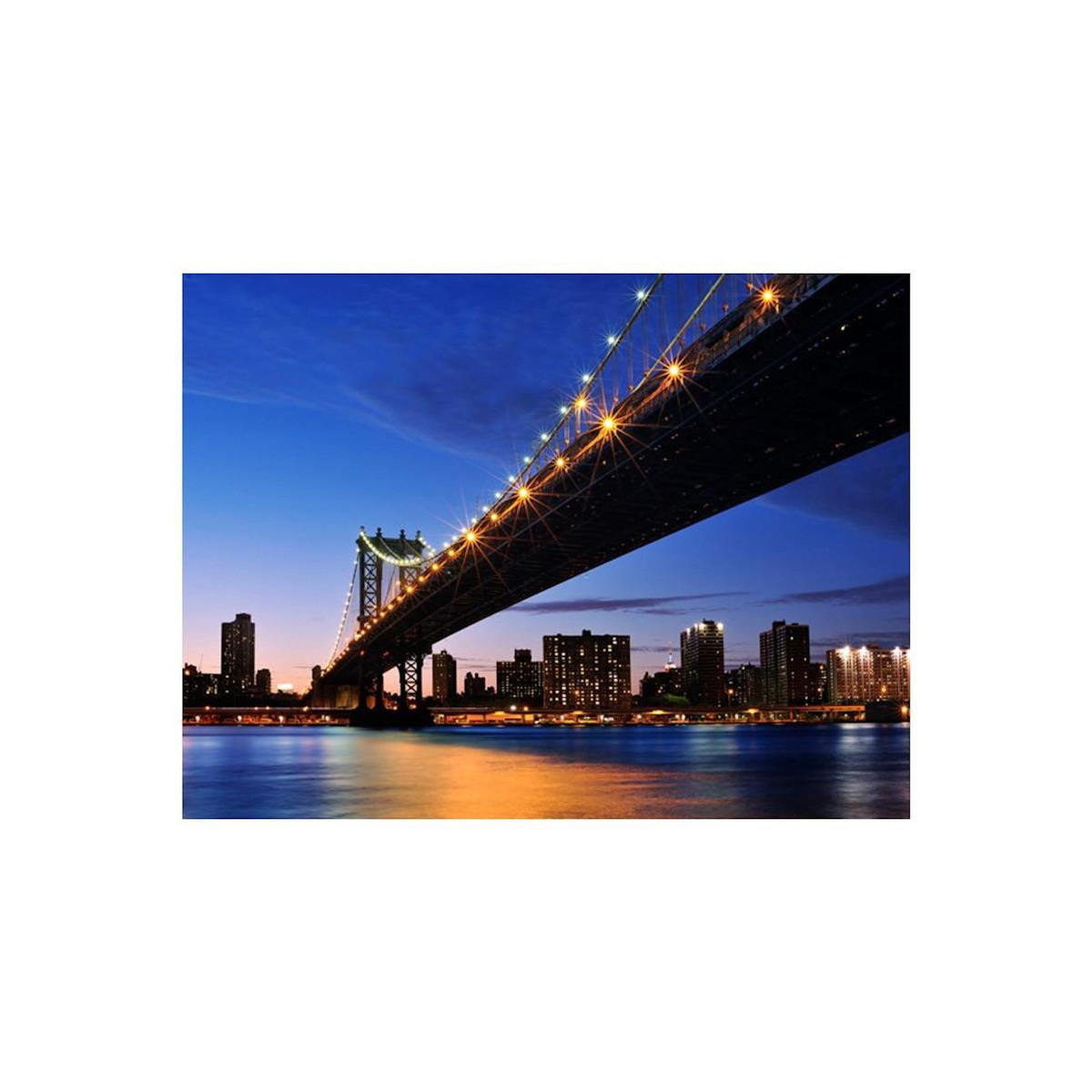 Paris Prix Papier Peint  Manhattan Bridge Illuminé la Nuit