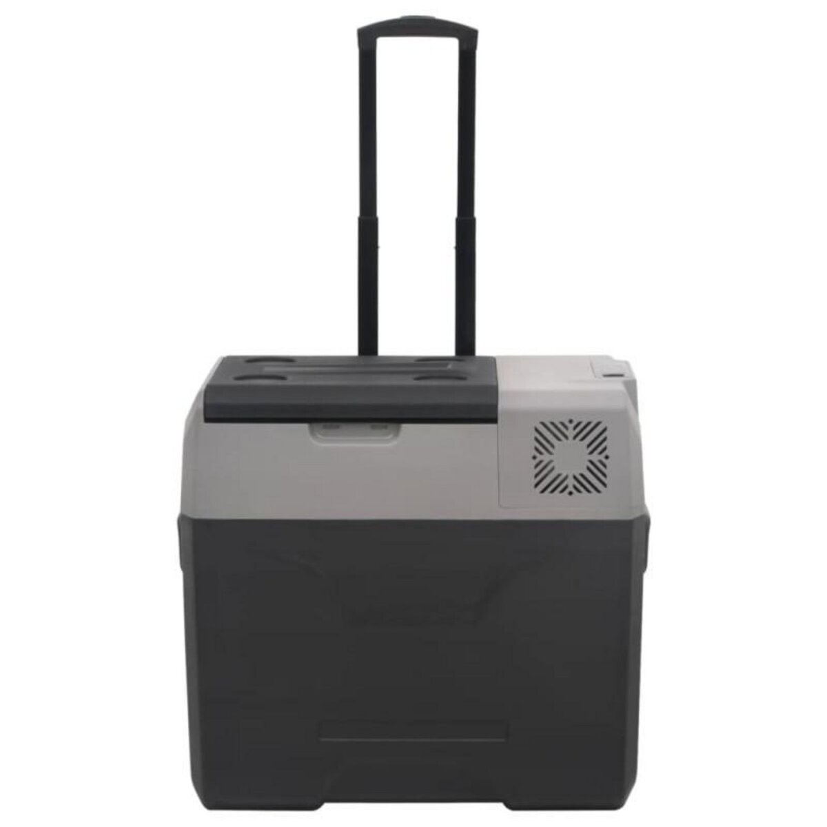 VIDAXL Glacière avec roue et adaptateur noir et gris 40L polypropylène
