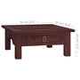 Voir la diapositive 6 : VIDAXL Table basse Marron classique 68x68x30 cm Bois d'acajou massif