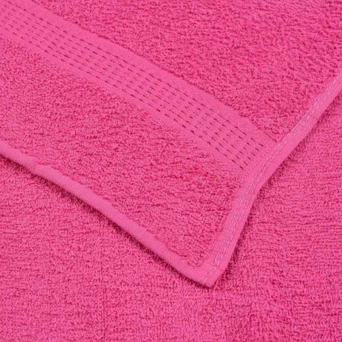 VIDAXL Serviettes de visage 4 pcs rose 30x30 cm 360 g m² 100% coton