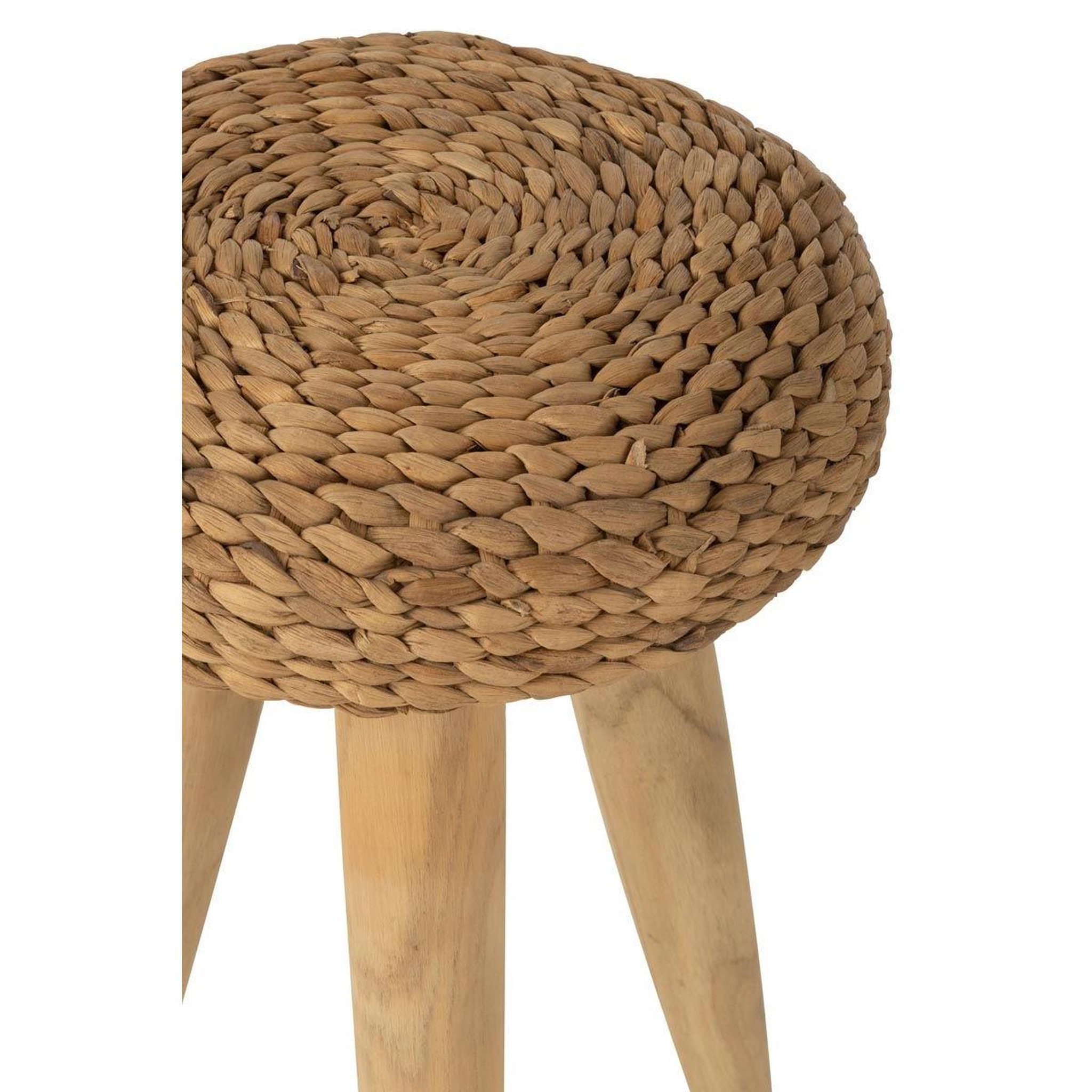 Voir la diapositive 2 : J-LINE Tabouret design en teck  puglia  40cm naturel