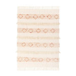 Paris Prix Plaid Tissé à la Main  Bohist  130x170cm Rose & Crème