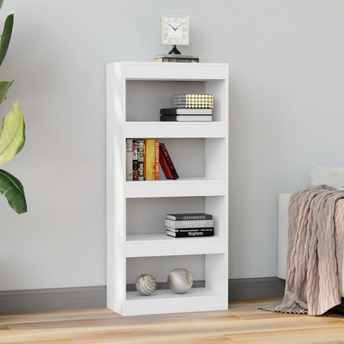 VIDAXL Bibliotheque/Cloison Blanc 60x30x135 cm Bois d'ingenierie