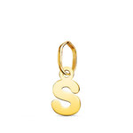 L'ATELIER D'AZUR Pendentif Or 18 Carats 750 Jaune - Initiale Lettre  S  - Chaine Offerte