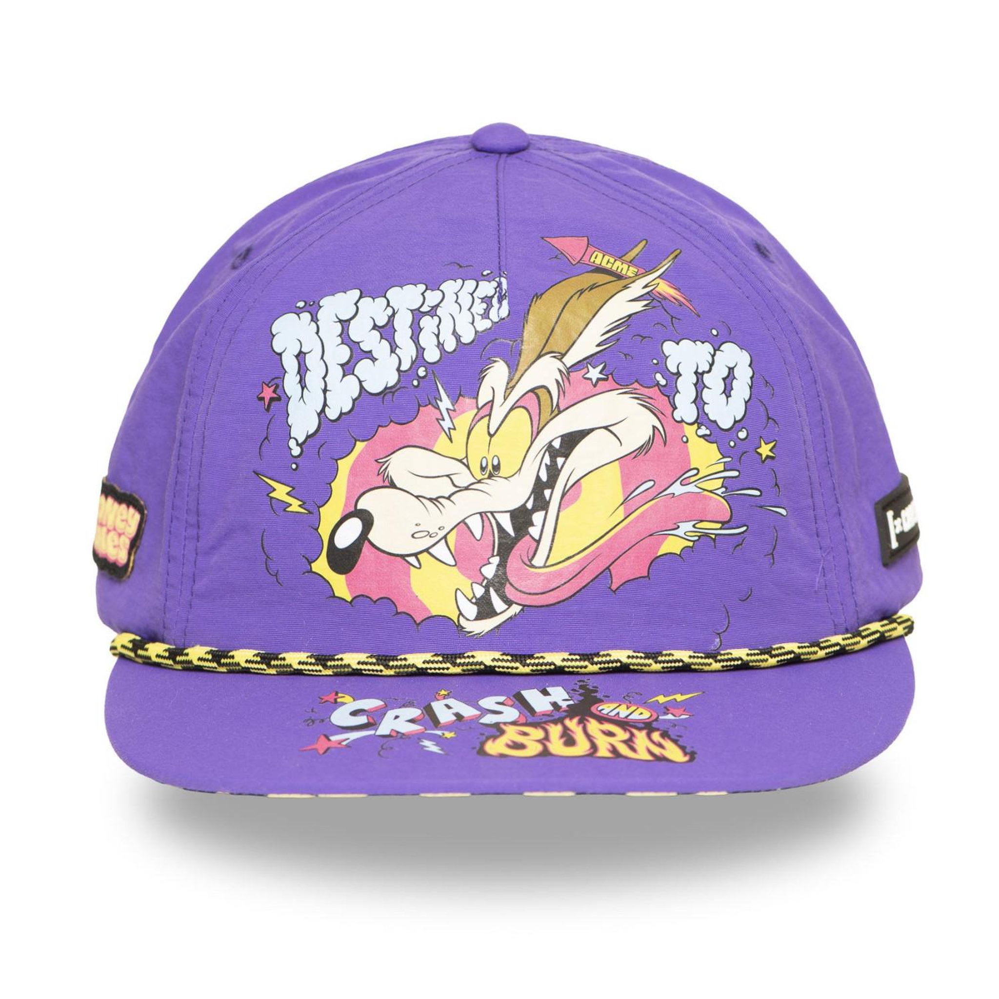 Voir la diapositive 2 : CAPSLAB Casquette flat avec cordelette looney tunes destined to crash