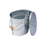 WERKAPRO Seau à cendre métal galvanisé WERKA PRO avec couvercle et poignée