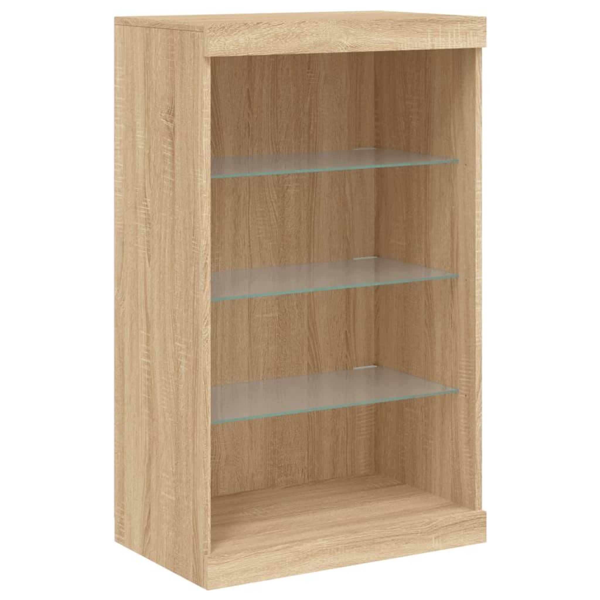Voir la diapositive 3 : VIDAXL Buffet avec lumieres LED chene sonoma 60,5x37x100 cm