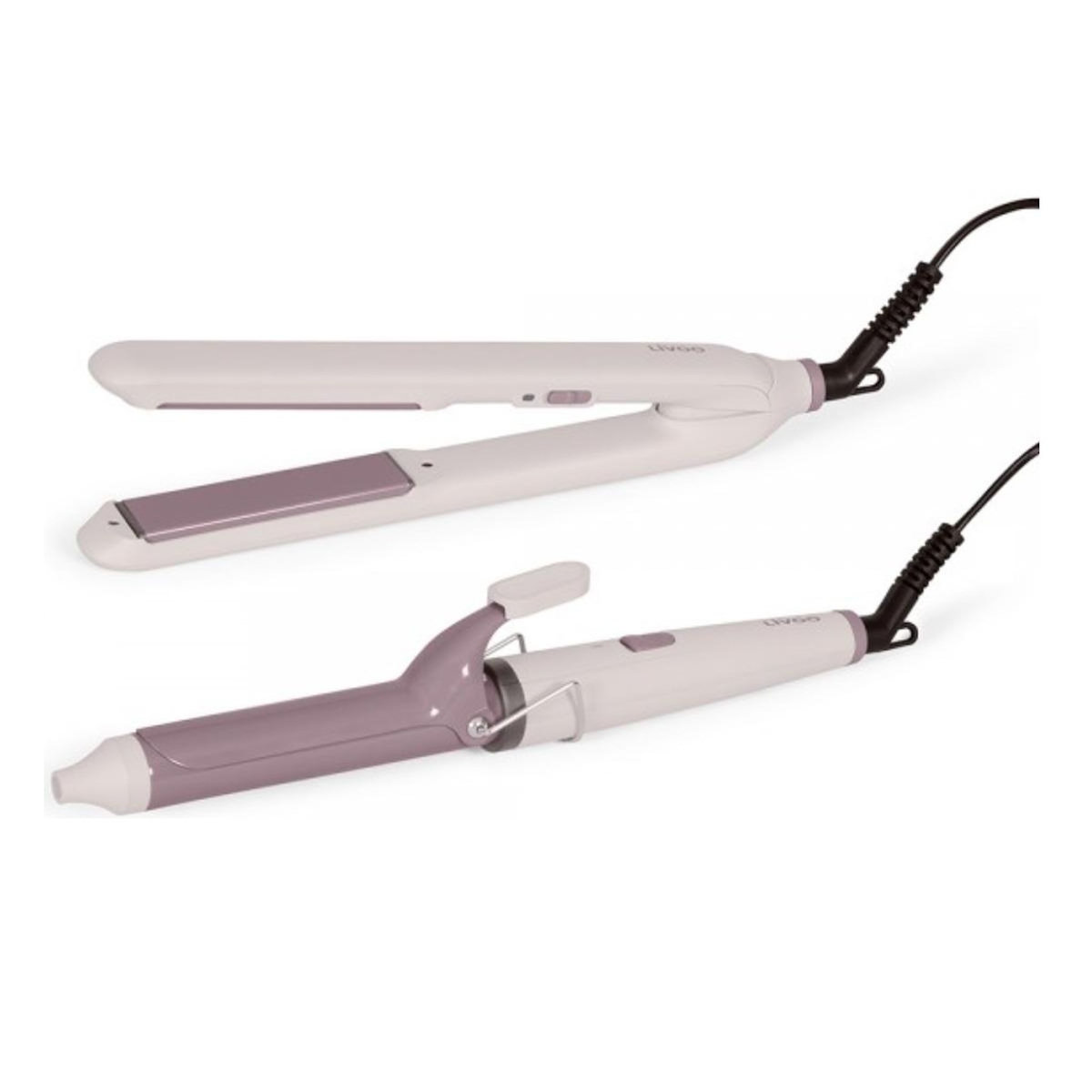 LIVOO Set lisseur et fer à boucler 200°c violet - DOS215