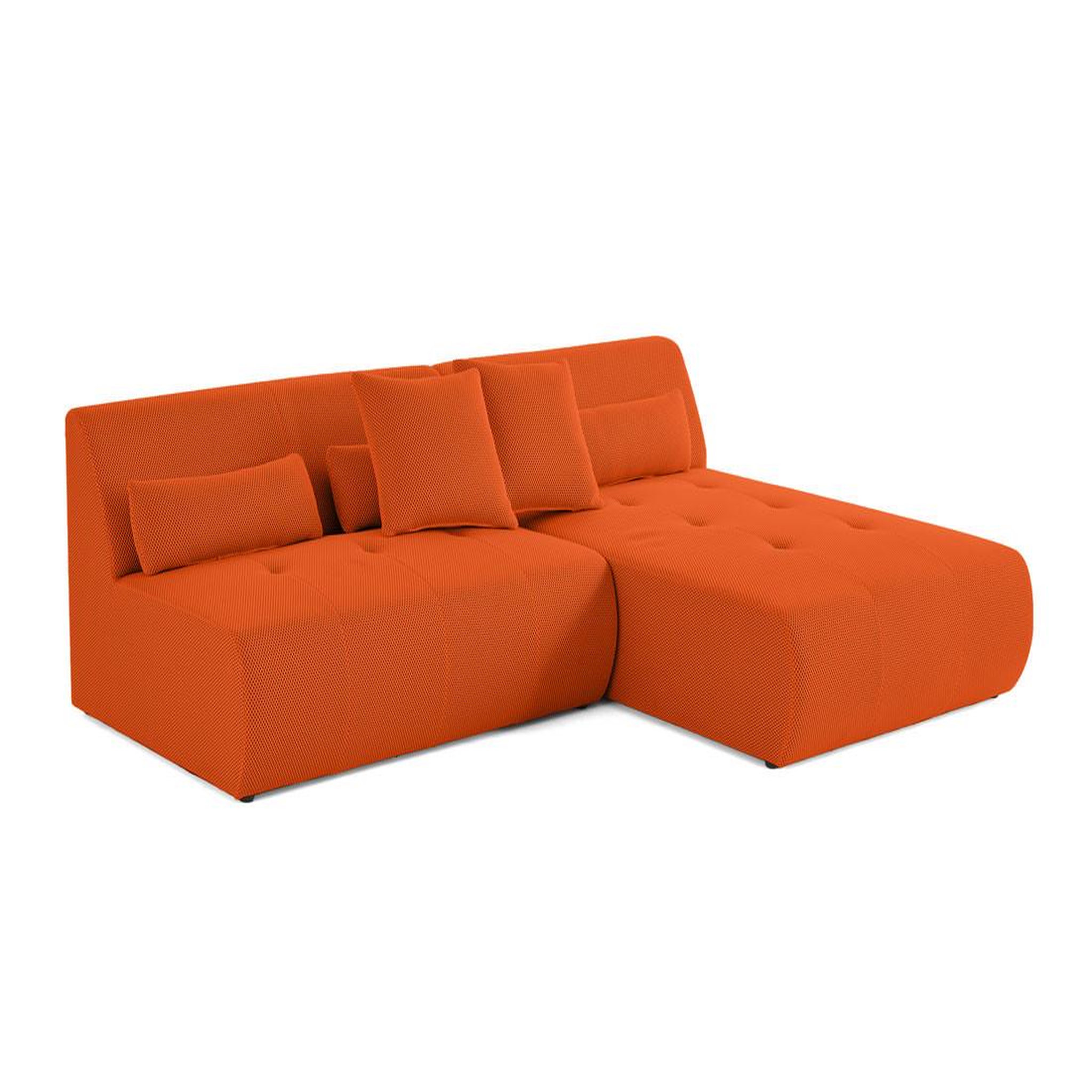 Voir la diapositive 3 : LISA DESIGN Onyx - canapé modulable d'angle réversible 4 places - en tissu mailles 3d