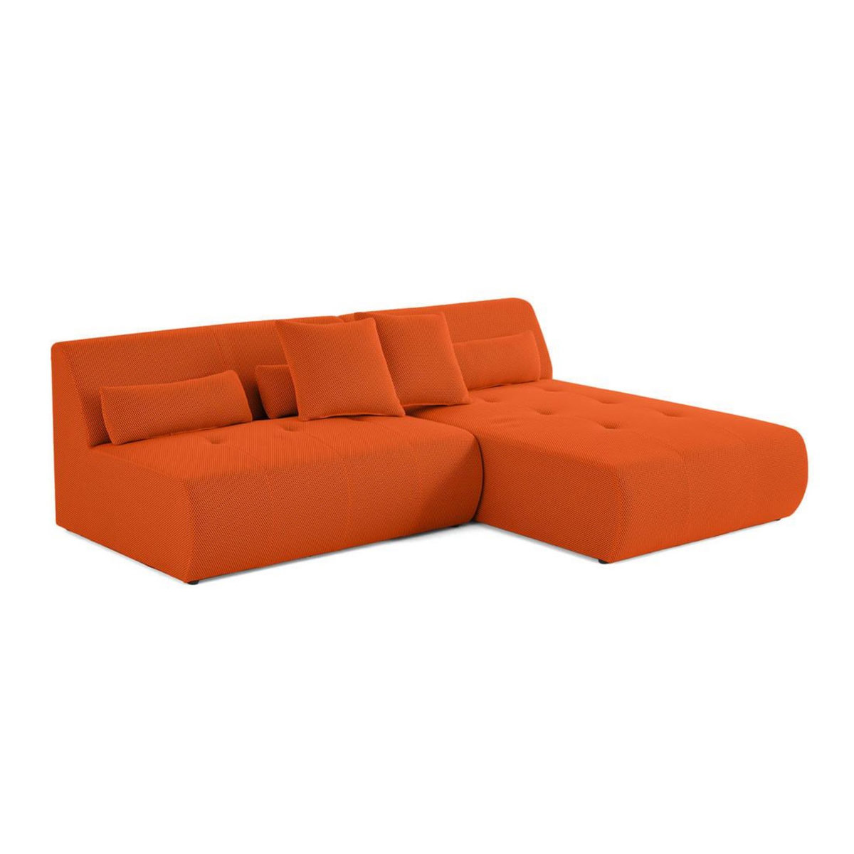 LISA DESIGN Onyx - canapé modulable d'angle réversible 4 places - en tissu mailles 3d