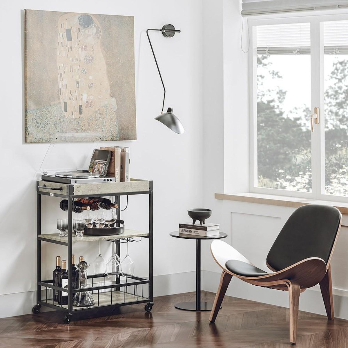 SOBUY SoBuy - Chariot De Cuisine à deux étagères - Industriel - FKW56