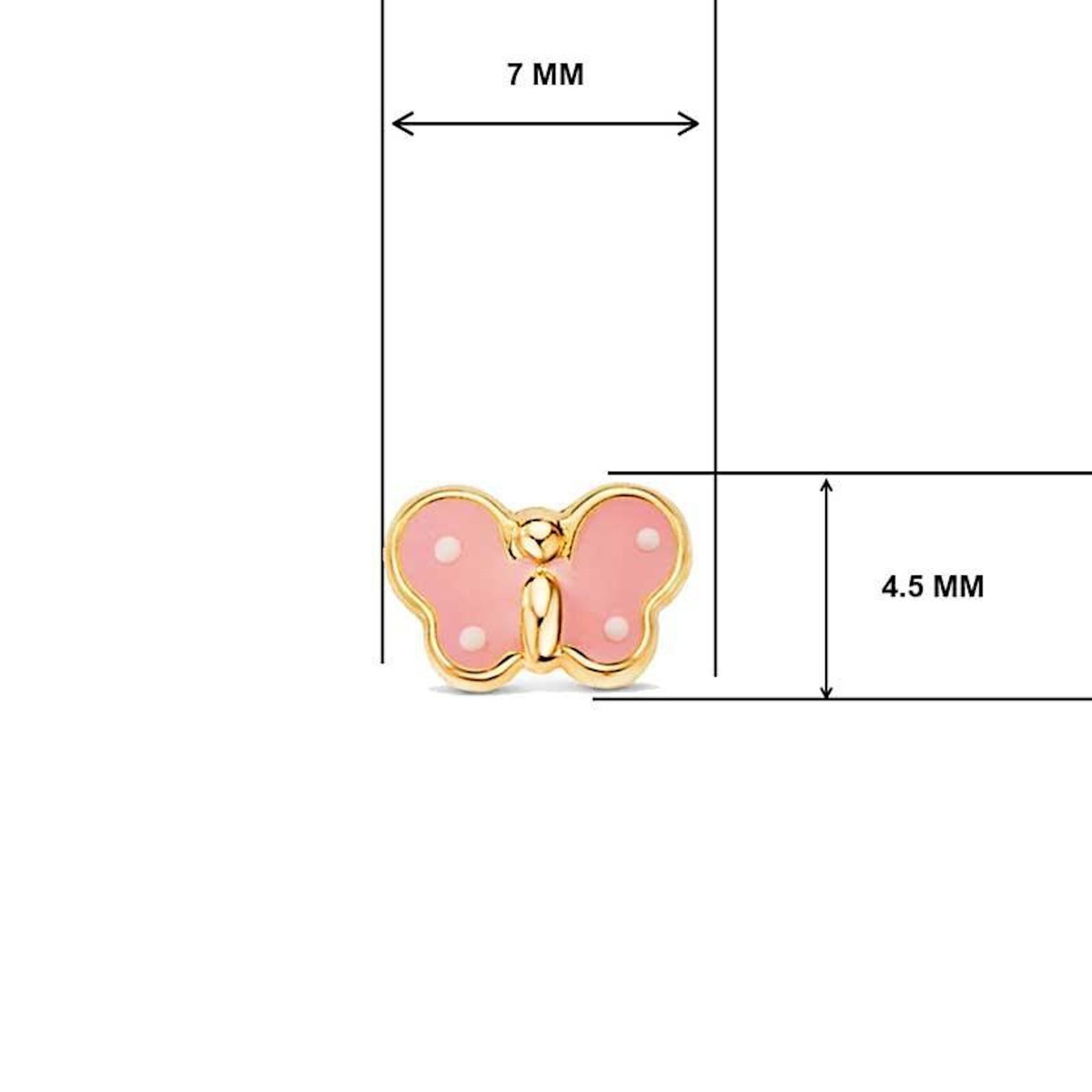 L'ATELIER D'AZUR Boucles d'Oreilles Or 18 Carats 750/000 Jaune - Papillons