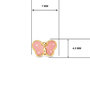 Voir la diapositive 3 : L'ATELIER D'AZUR Boucles d'Oreilles Or 18 Carats 750/000 Jaune - Papillons