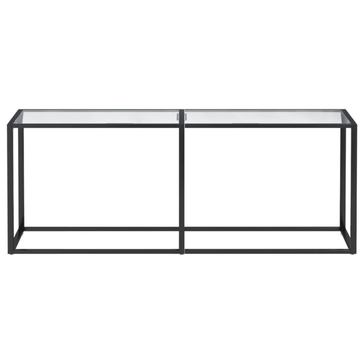 VIDAXL Table console Transparent 200x35x75,5 cm Verre trempe