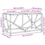 Voir la diapositive 6 : VIDAXL Table basse avec dessus en verre transparent 98,5x50x41cm acier