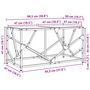 Voir la diapositive 6 : VIDAXL Table basse avec dessus en verre transparent 98,5x50x41cm acier