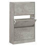 Voir la diapositive 2 : VIDAXL Armoire a chaussures Gris beton 63x24x103 cm Bois d'ingenierie