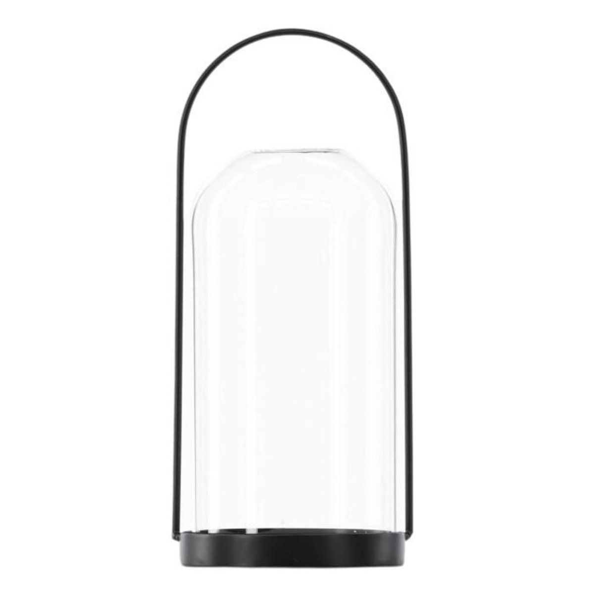 Paris Prix Lanterne Design en Verre  Flora  25cm Noir