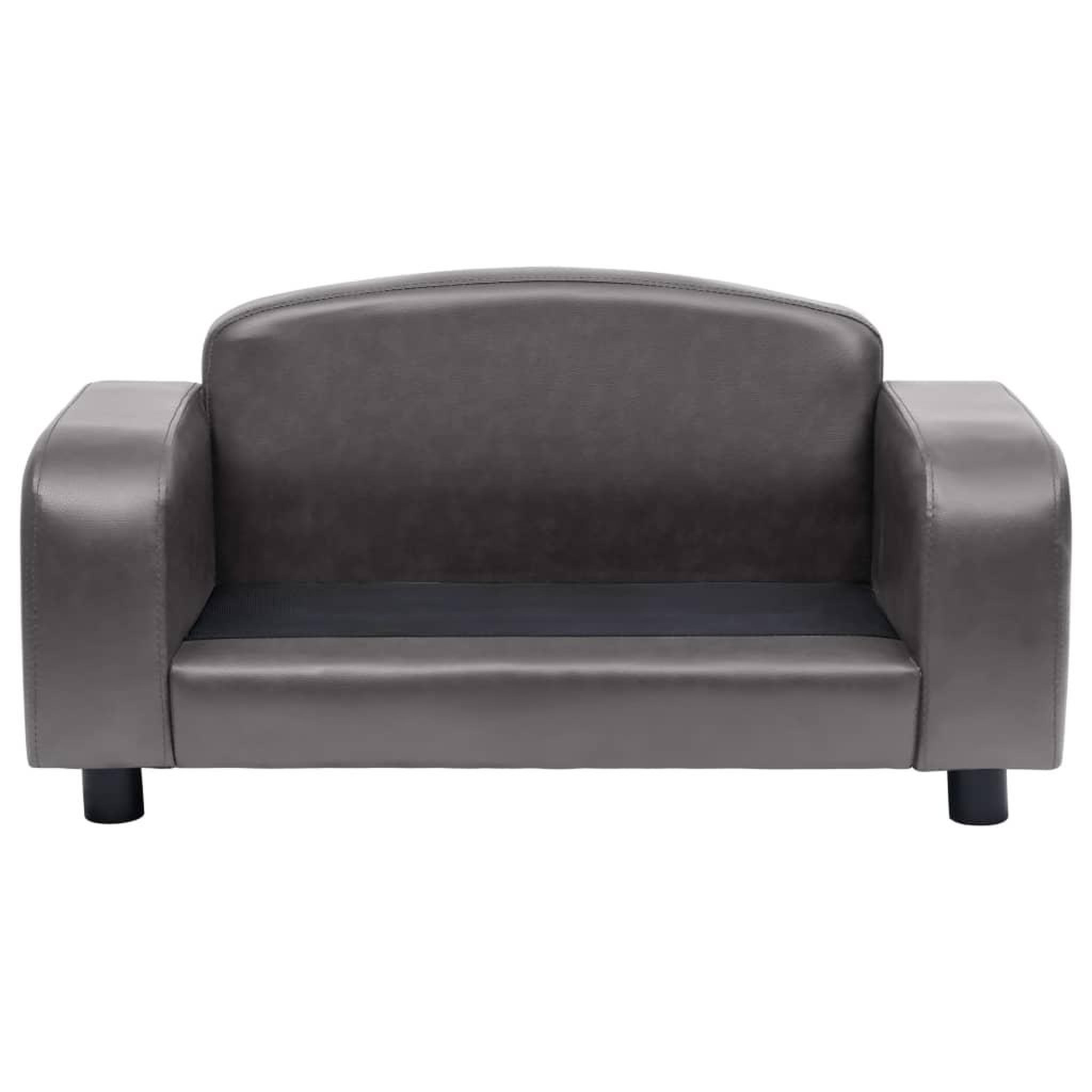 Voir la diapositive 4 : VIDAXL Canape pour chien Gris 80x50x40 cm Similicuir
