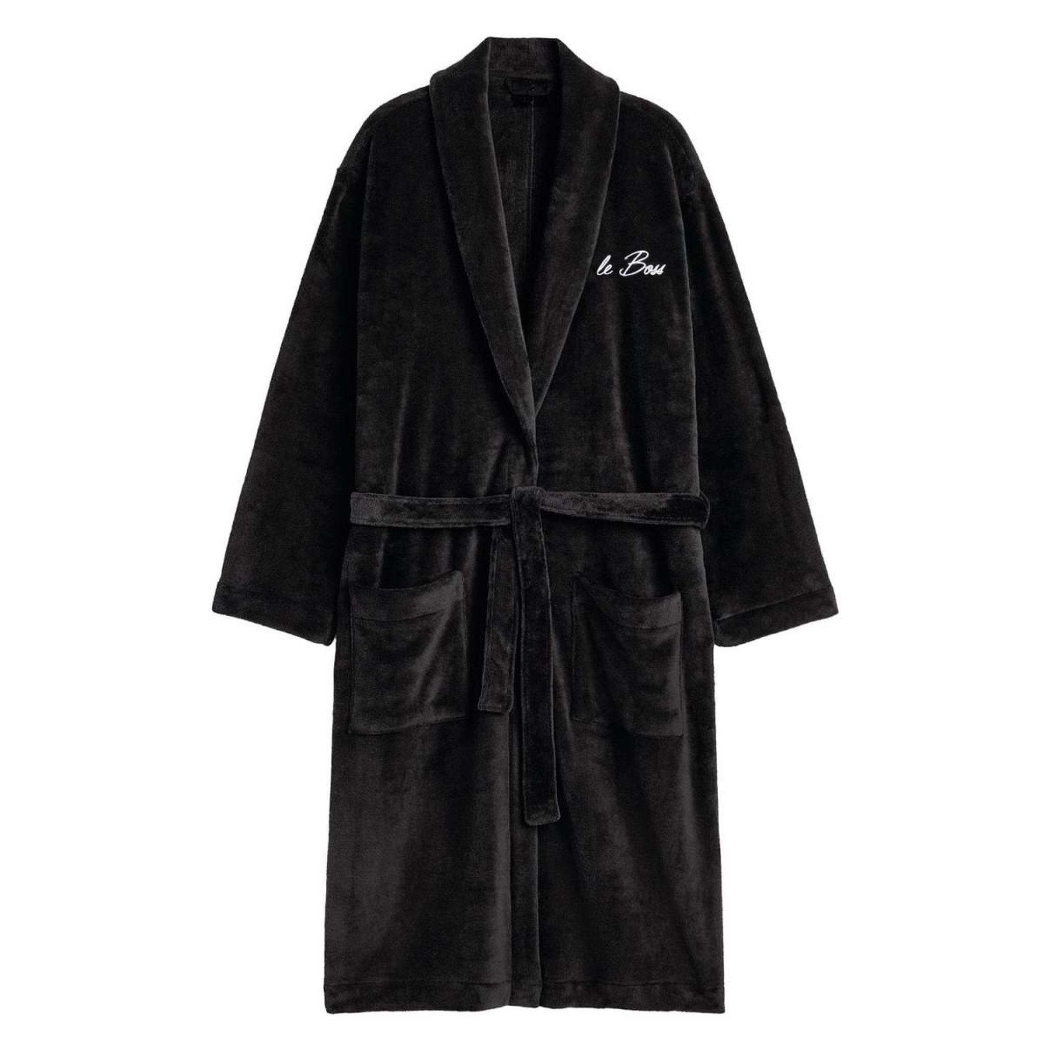 The concept Factory Robe de chambre polaire  le boss  noir