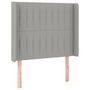 Voir la diapositive 3 : VIDAXL Tete de lit a LED Gris clair 103x16x118/128 cm Tissu