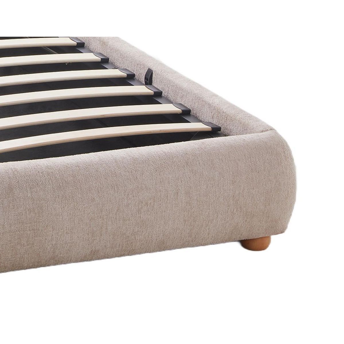 BEST MOBILIER Hugo - lit coffre - 160x200 cm - en velours texturé