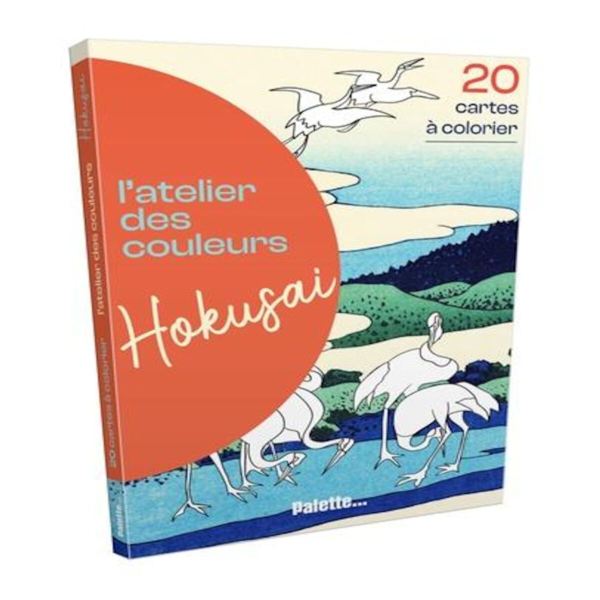 HOKUSAI. 20 CARTES A COLORIER, Palette