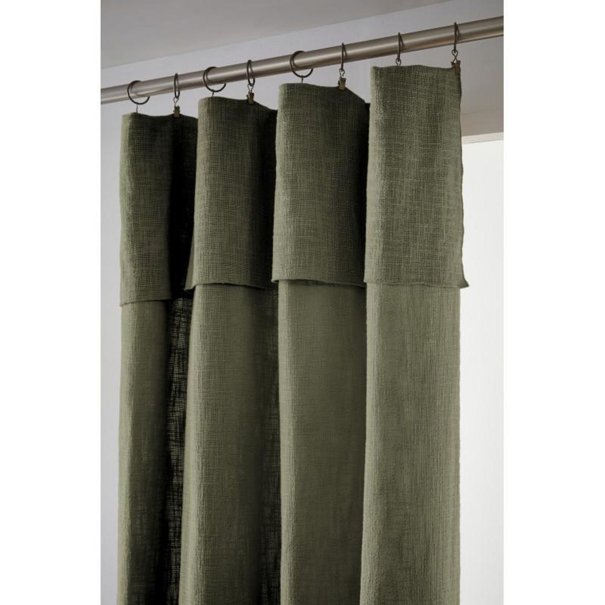 L EFFET PAPILLON Rideau ajustable + 8 anneaux pince  Sixtine  140 x 270 cm -  - 1 Panneau ajustable 140 x 270 cm