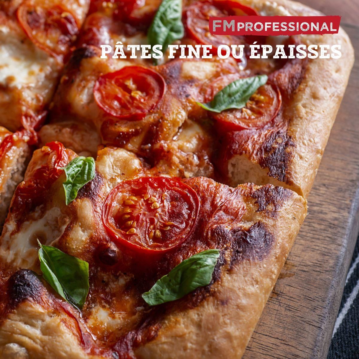 FM PROFESSIONAL Plaque à pizza en acier inoxydable revêtu 60 x 40 cm FM Professional