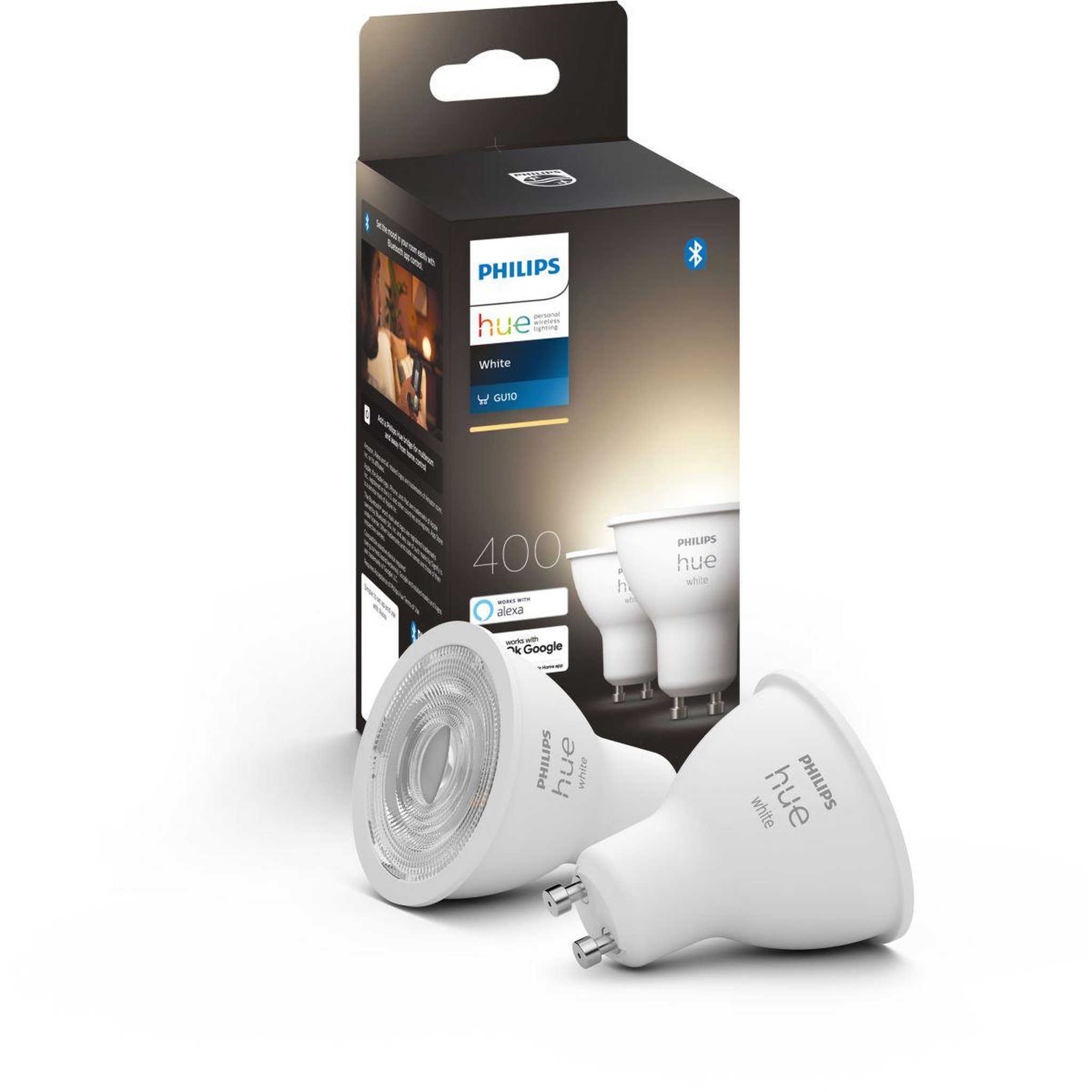 Philips Ampoule LED connectée HUE White GU10 5.5W X2