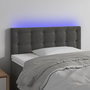 Voir la diapositive 1 : VIDAXL Tete de lit a LED Gris fonce 80x5x78/88 cm Velours