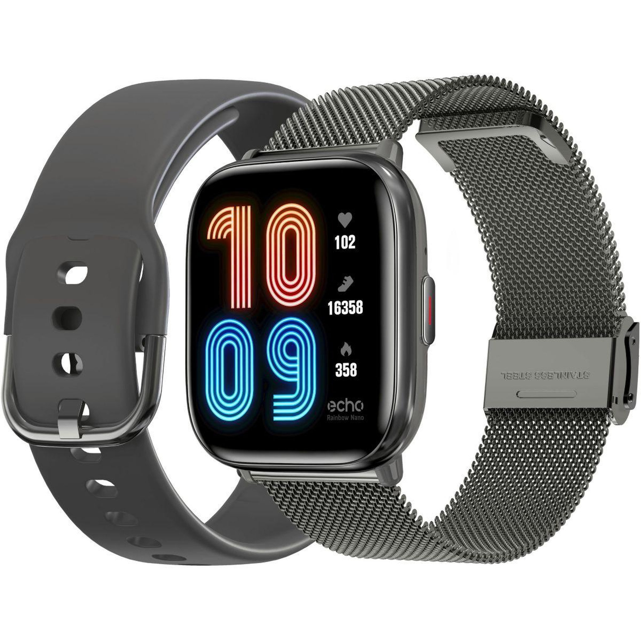 Voir la diapositive 1 : Echo Montre connectée Rainbow Nano Metal Silicone + Milanais