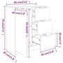 Voir la diapositive 6 : VIDAXL Buffet Blanc 60x30x70 cm Bois d'ingenierie