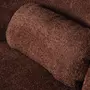 HOMIFAB Fauteuil en tissu bouclette terracotta - Rondo