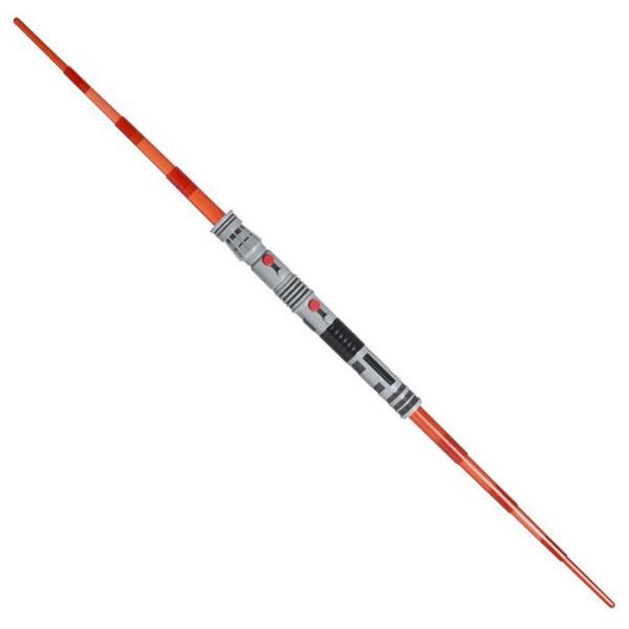 Voir la diapositive 2 : HASBRO Sabre laser de Dark Maul à double lame électronique de Star Wars, sabre laser rouge sous licence officielle, convient aux dég