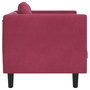 Voir la diapositive 5 : VIDAXL Fauteuil avec coussin rouge bordeaux velours