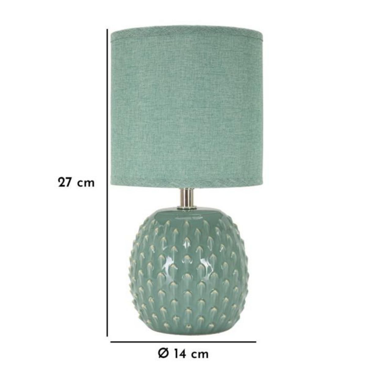 Paris Prix Lampe à Poser en Céramique  Pontus  27cm Turquoise